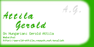 attila gerold business card